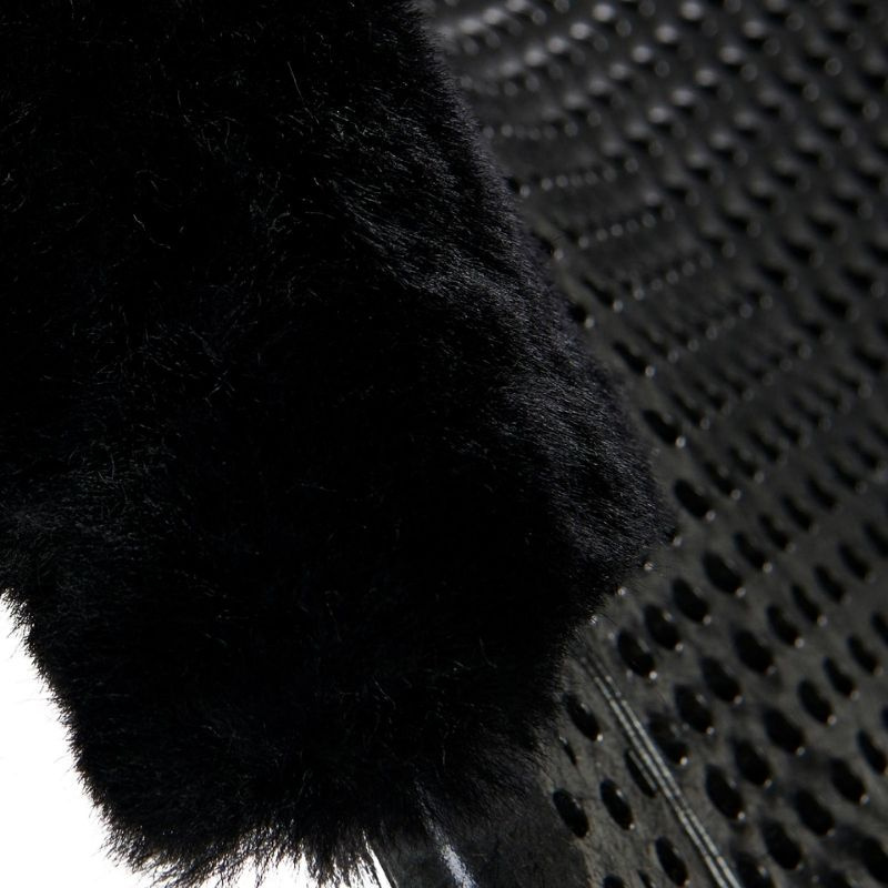 Gelpad mit Lammfell Schwarz