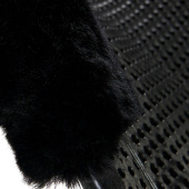 Gelpad mit Lammfell Schwarz Gelpad mit Lammfell Schwarz