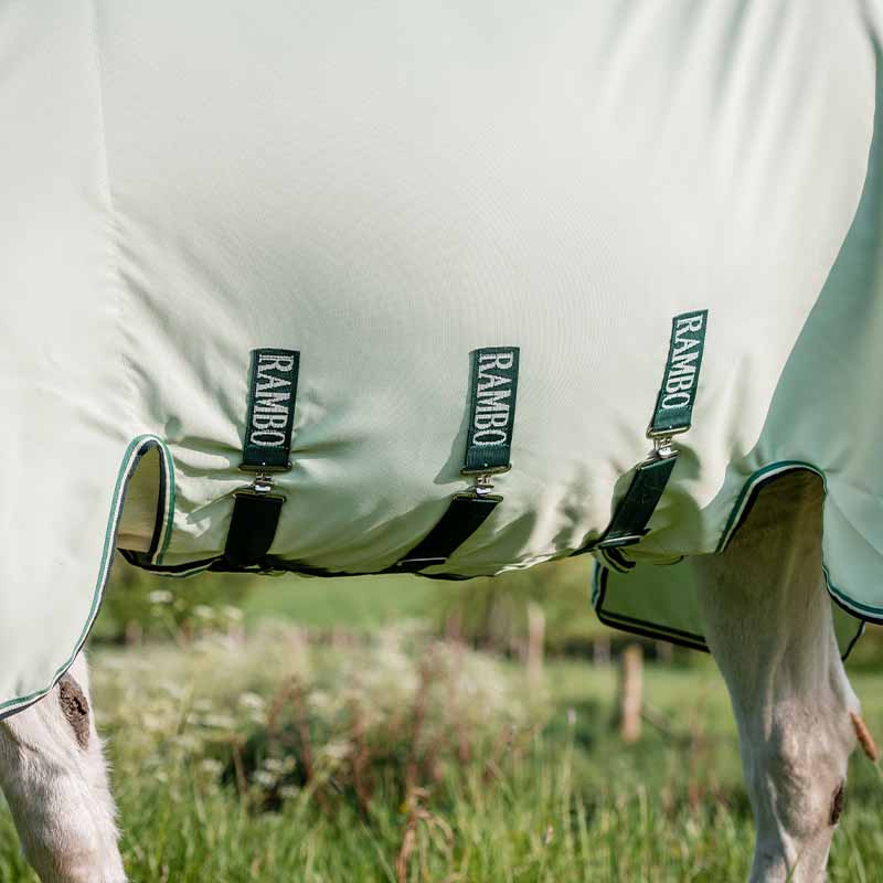 Rambo Hoody Fliegen- und Ekzemerdecke inkl. Fliegenhaube Hellgrün