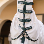 Fliegen- und Ekzemerdecke Rambo Hoody XL Beige/Grün/Silber Fliegen- und Ekzemerdecke Rambo Hoody XL Beige/Grün/Silber