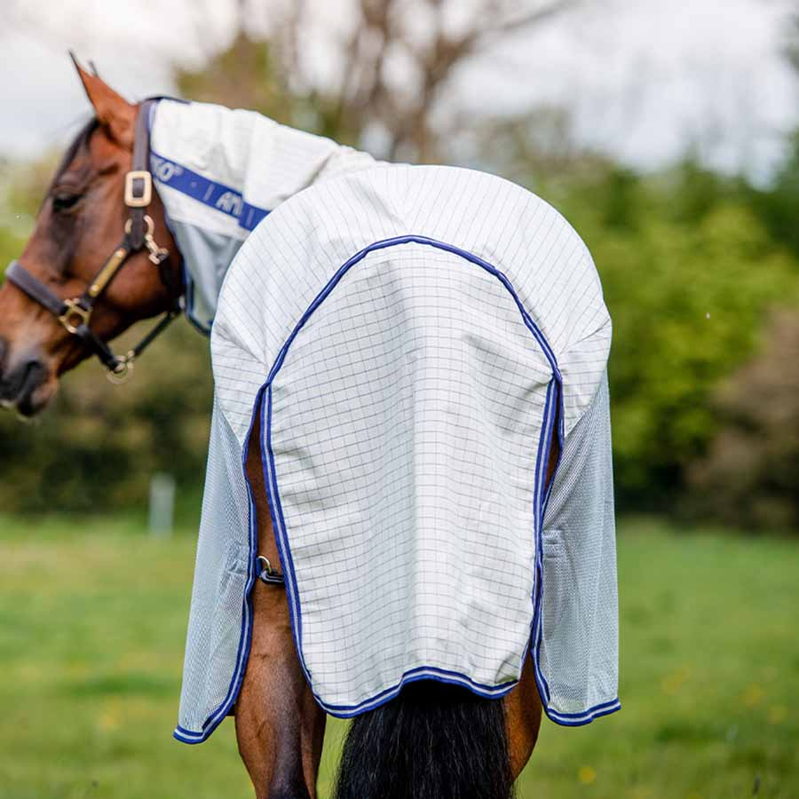 Fliegen- und Sommerdecke Amigo Airflow Plus Weiß/Grau/Blau