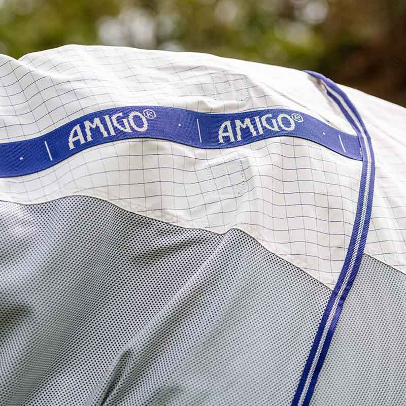 Fliegen- und Sommerdecke Amigo Airflow Plus Weiß/Grau/Blau