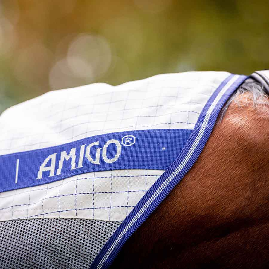 Fliegen- und Sommerdecke Amigo Airflow Plus Weiß/Grau/Blau