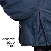 Winterdecke mit Halsteil Turnout 300g 600D Marineblau Winterdecke mit Halsteil Turnout 300g 600D Marineblau