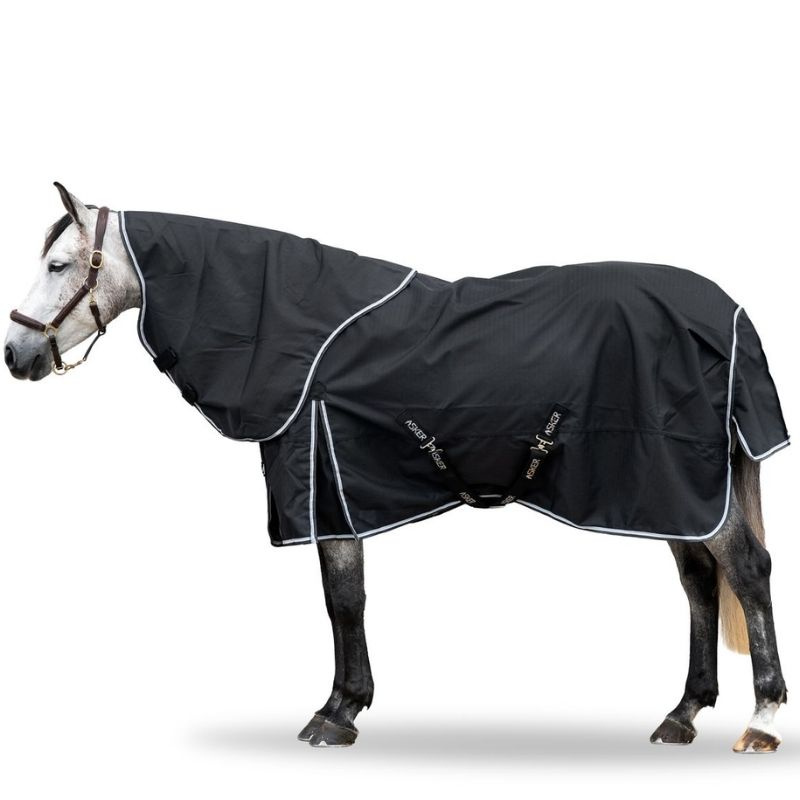 Regendecke mit Halsteil Turnout Plus 0g 1200D Schwarz