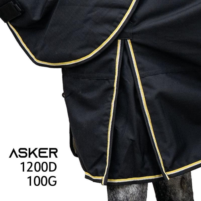 Übergangsdecke mit Halsteil Tunout Plus 100g 1200D Schwarz