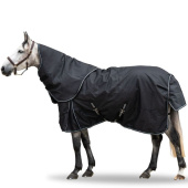Winterdecke mit Halsteil Turnout Plus 300g 1200D Schwarz Winterdecke mit Halsteil Turnout Plus 300g 1200D Schwarz