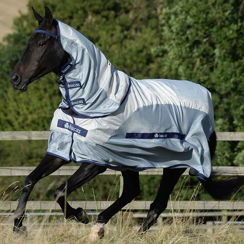Fliegendecke Buzz Off Rain Abnehmbarer Hals Silber