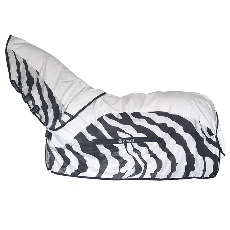 Fliegendecke Buzz-Off Rain Zebra Abnehmbarer Hals