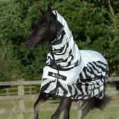 Fliegendecke Buzz-Off Rain Zebra Abnehmbarer Hals Fliegendecke Buzz-Off Rain Zebra Abnehmbarer Hals