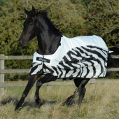 Fliegendecke Buzz-Off Rain Zebra Abnehmbarer Hals Fliegendecke Buzz-Off Rain Zebra Abnehmbarer Hals