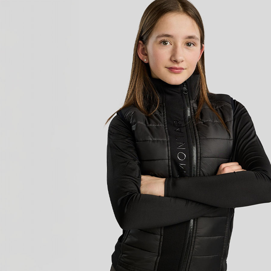 Hybridweste Kinder/Junior Emma Softshell Schwarz