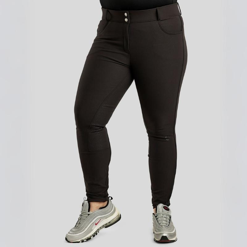 Reithose Megan Yati Curve Full Grip Schwarz
