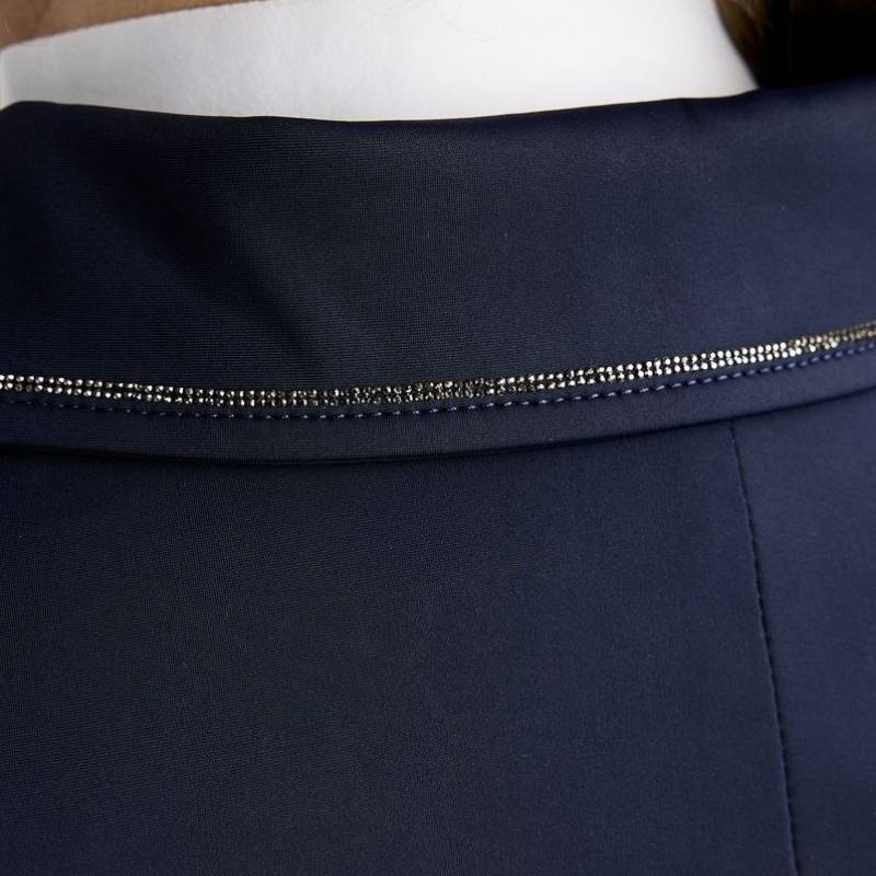 Turnierjacket MoFlair Softshell Gun Metal Crystals Curve Marineblau