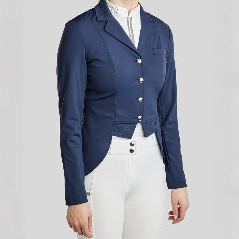 Kurzer Dressurfrack Softshell Marineblau