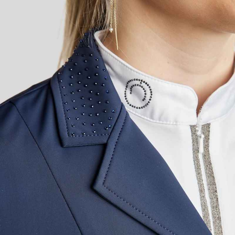 Kurzer Dressurfrack Softshell Marineblau