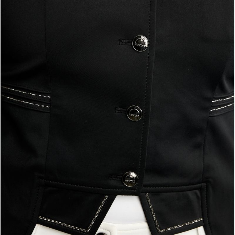 Kurzer Frack MoKylie Softshell Gun Metal Crystals Schwarz