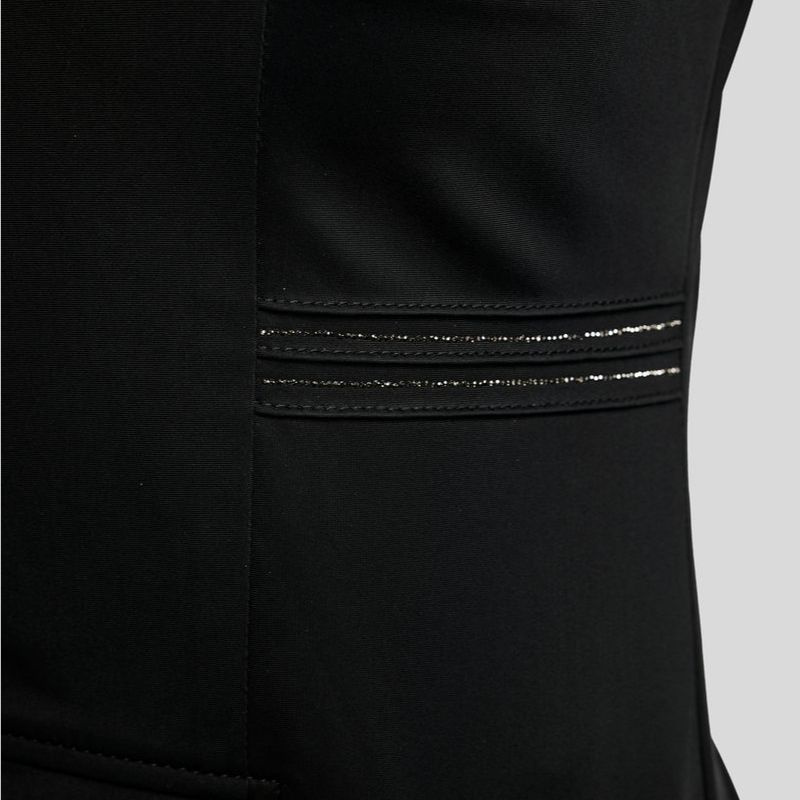 Kurzer Frack MoKylie Softshell Gun Metal Crystals Schwarz
