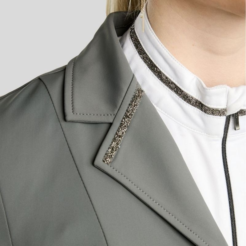 Kurzer Frack MoKylie Softshell Gun Metal Crystals Grau