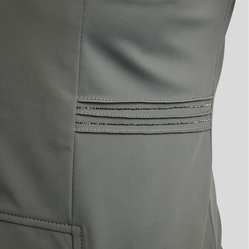 Kurzer Frack MoKylie Softshell Gun Metal Crystals Grau