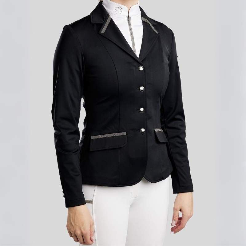 Turnierjacket MoGloria Softshell Caviar Tape Schwarz