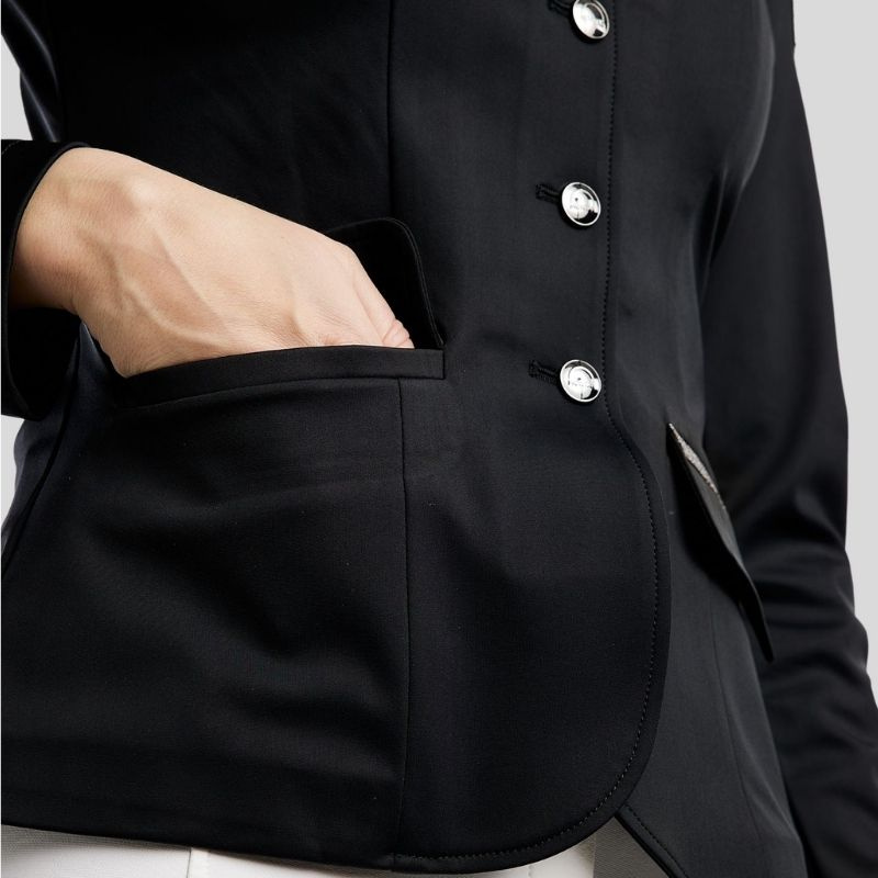 Turnierjacket MoGloria Softshell Caviar Tape Schwarz