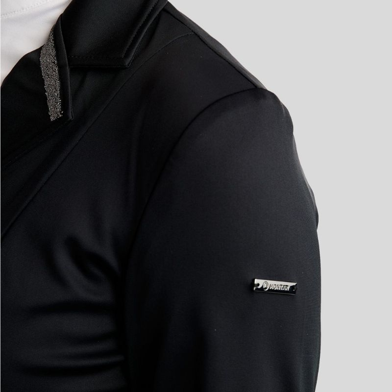 Turnierjacket MoGloria Softshell Caviar Tape Schwarz