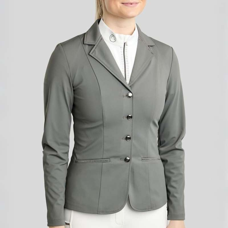 Turnierjacket MoKira Softshell Gun Metal Crystals Grau