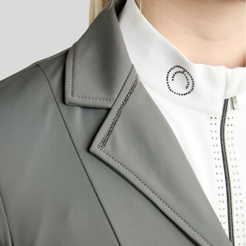 Turnierjacket MoKira Softshell Gun Metal Crystals Grau