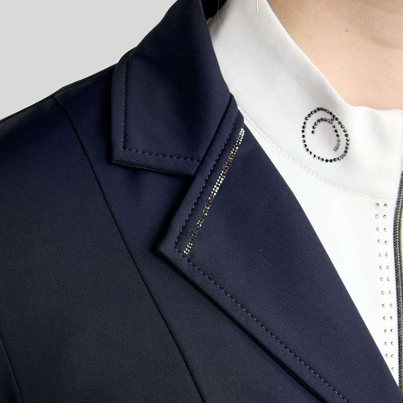 Turnierjacket MoKira Softshell Gun Metal Crystals Marineblau
