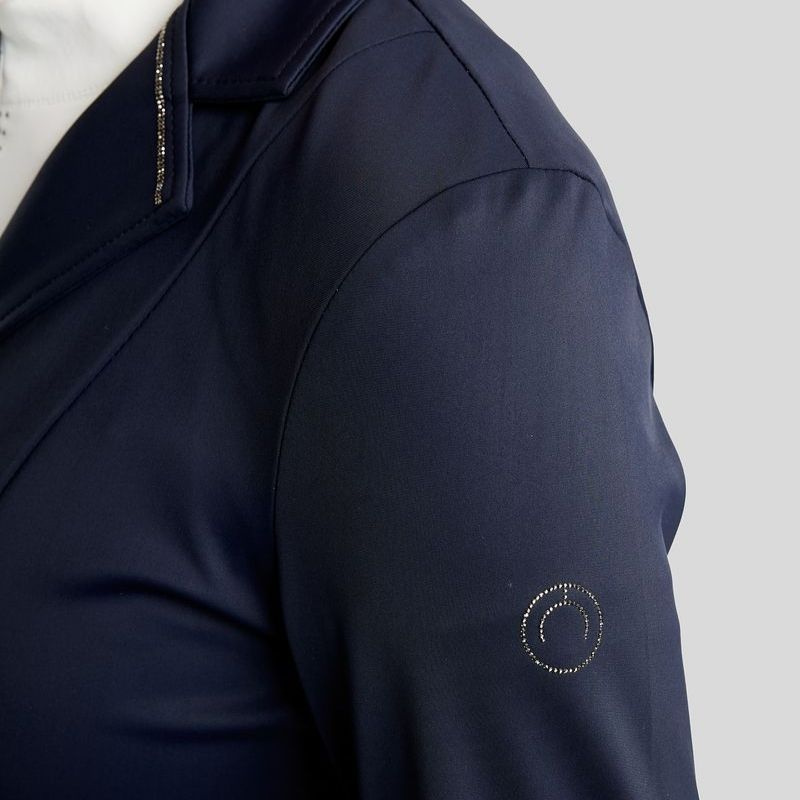 Turnierjacket MoKira Softshell Gun Metal Crystals Marineblau