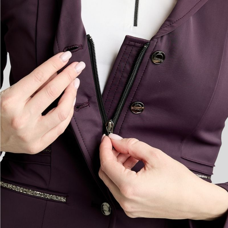 Turnierjacket MoKelly Softshell Gun Metal Crystals Fig