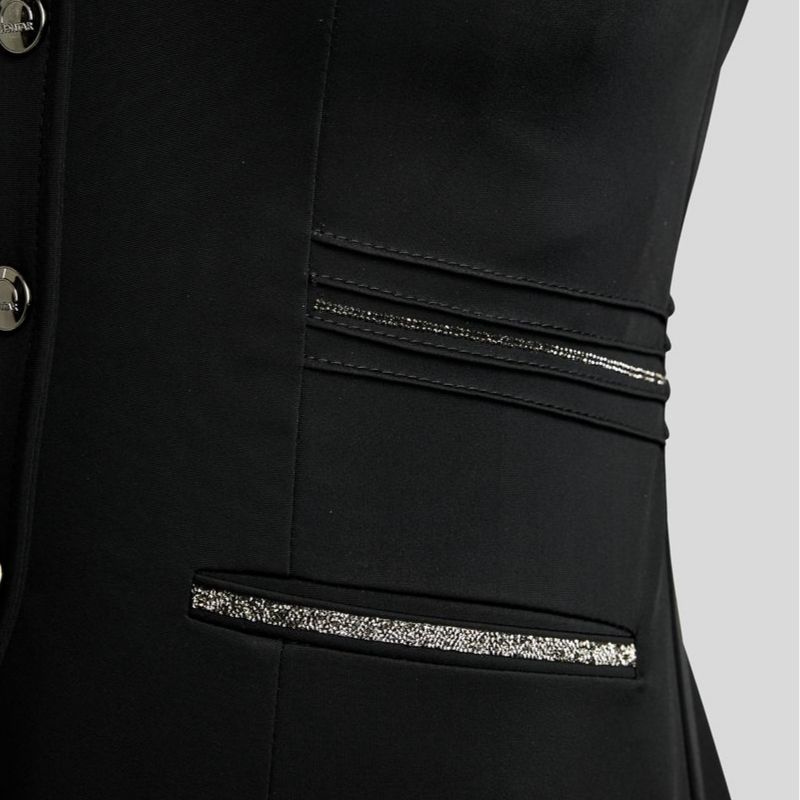 Turnierjacket MoKelly Softshell Gun Metal Crystals Schwarz