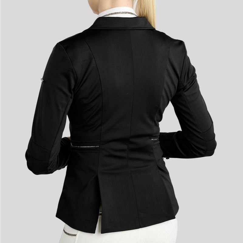 Turnierjacket MoKelly Softshell Gun Metal Crystals Schwarz