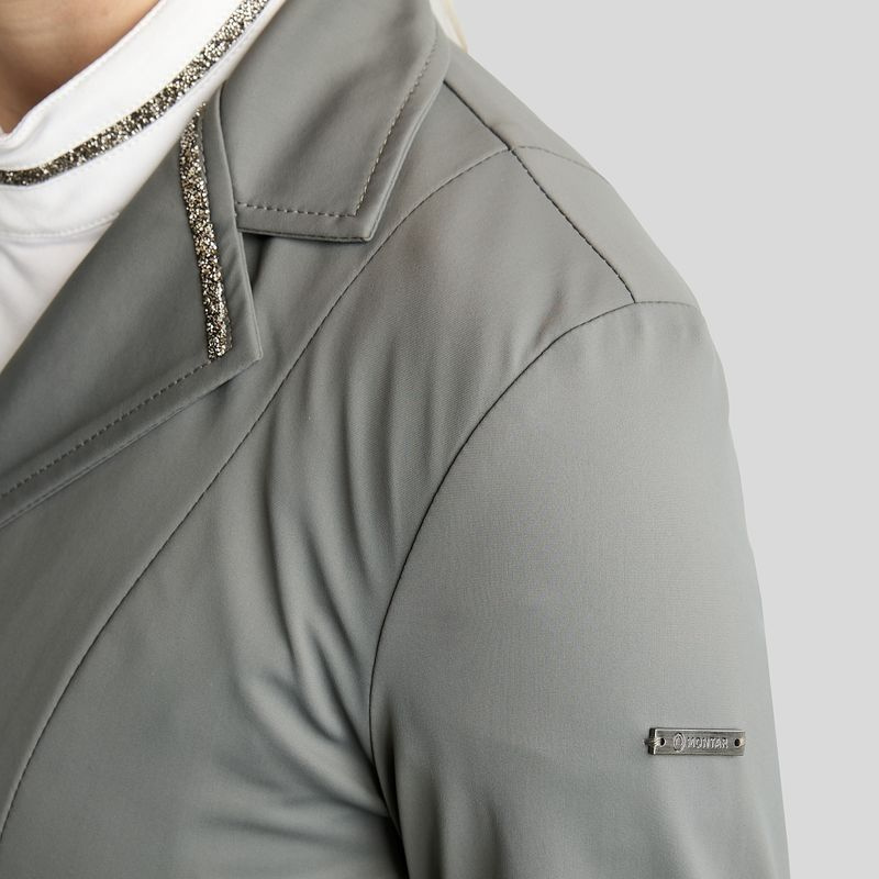Turnierjacket MoKelly Softshell Gun Metal Crystals Grau