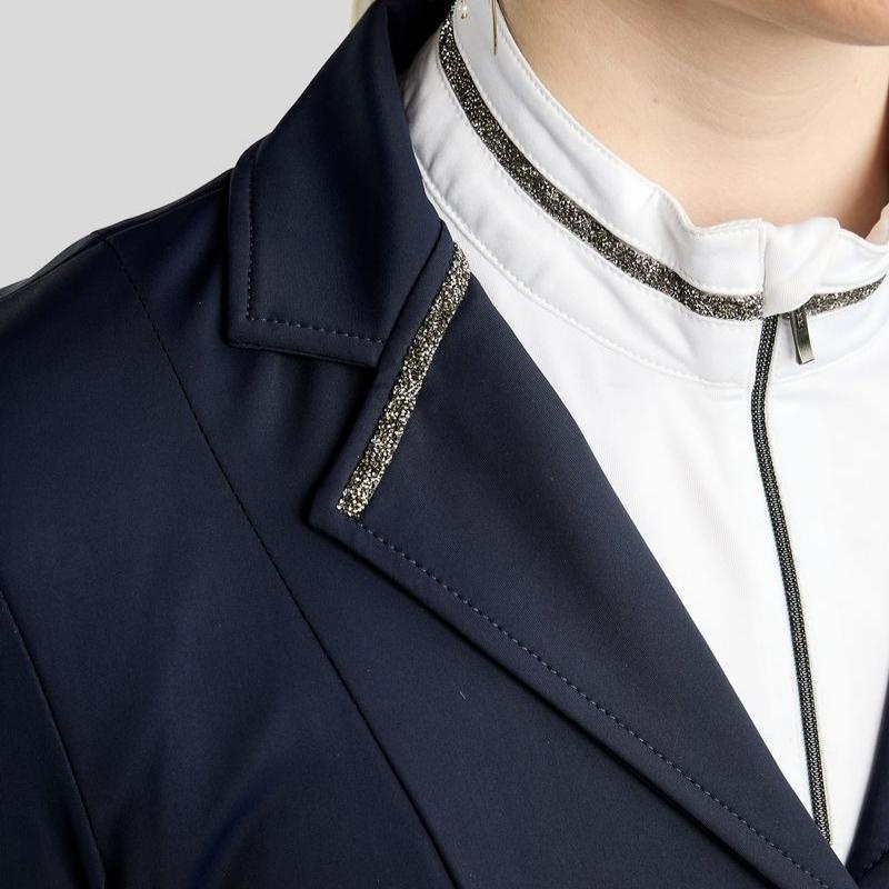 Turnierjacket MoKelly Softshell Gun Metal Crystals Marineblau