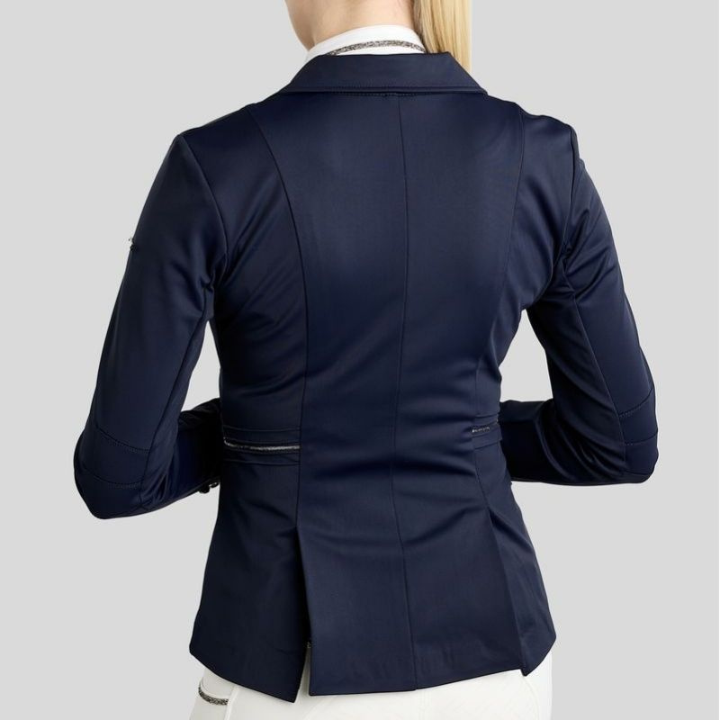 Turnierjacket MoKelly Softshell Gun Metal Crystals Marineblau