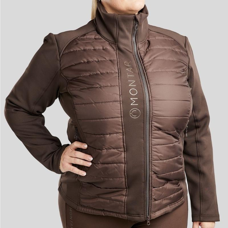 Hybridjacke Emma Softshell Curve Braun