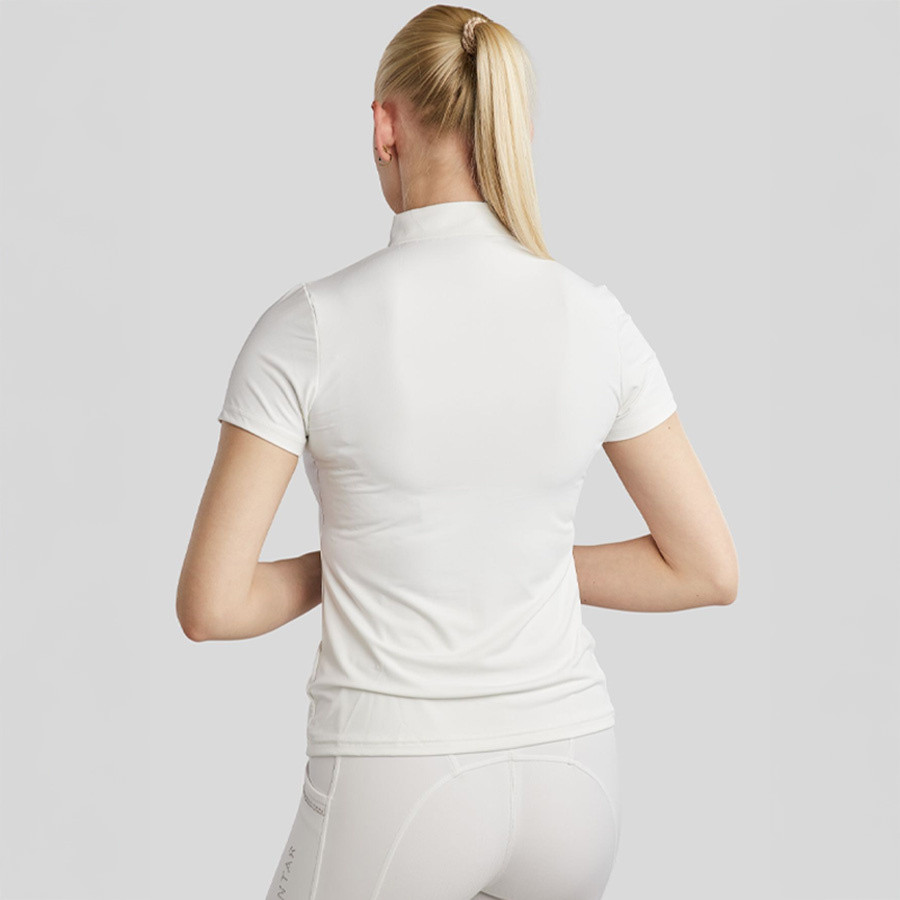 Turniershirt MoVioletta Champagne Crystals Weiß