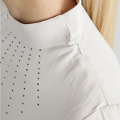 Turniershirt MoMina Short Sleeve Gun Metal Crystals Weiß Turniershirt MoMina Short Sleeve Gun Metal Crystals Weiß