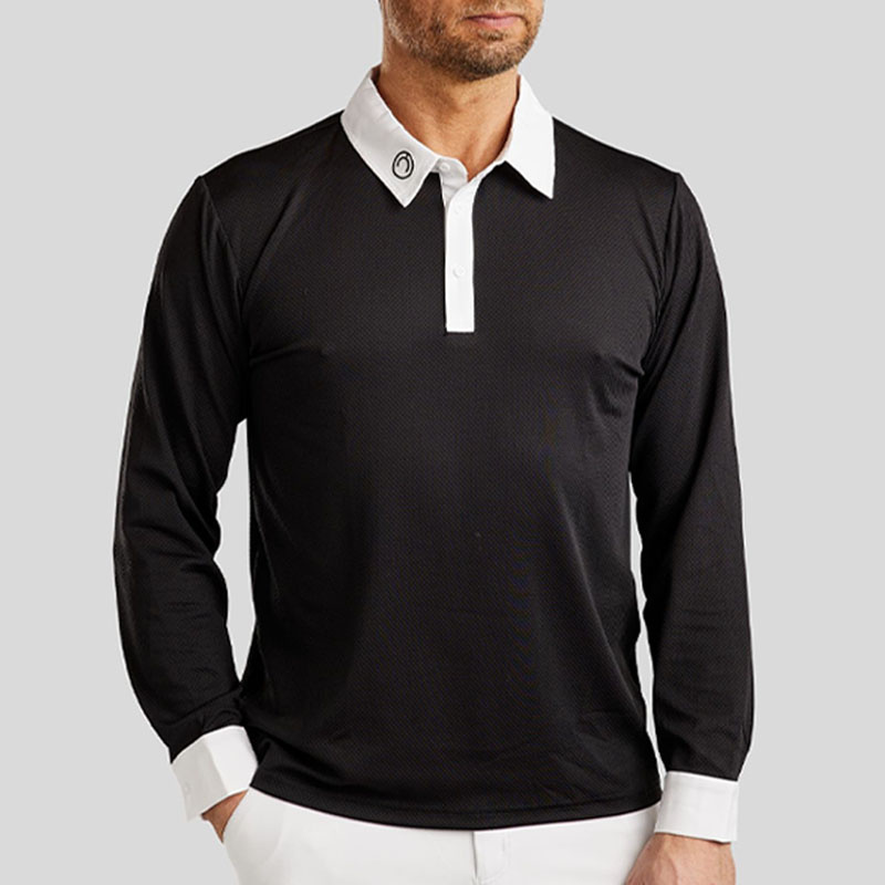 Herren-Turniershirt MoWill Long Sleeve Schwarz
