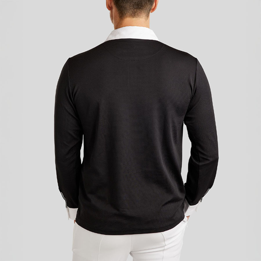 Herren-Turniershirt MoWill Long Sleeve Schwarz