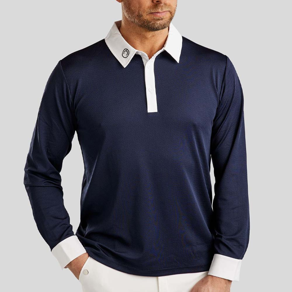 Herren-Turniershirt MoWill Long Sleeve Marineblau