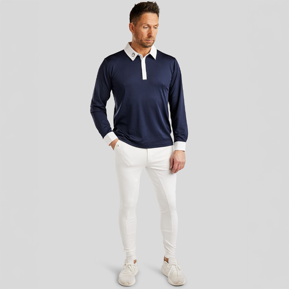 Herren-Turniershirt MoWill Long Sleeve Marineblau