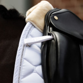 Dressurschabracke Satin Crystal Weiß Dressurschabracke Satin Crystal Weiß