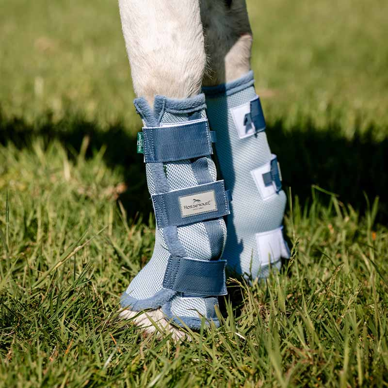 Fliegenschutzstiefel Fly Boots Hellblau/Blau/Silber