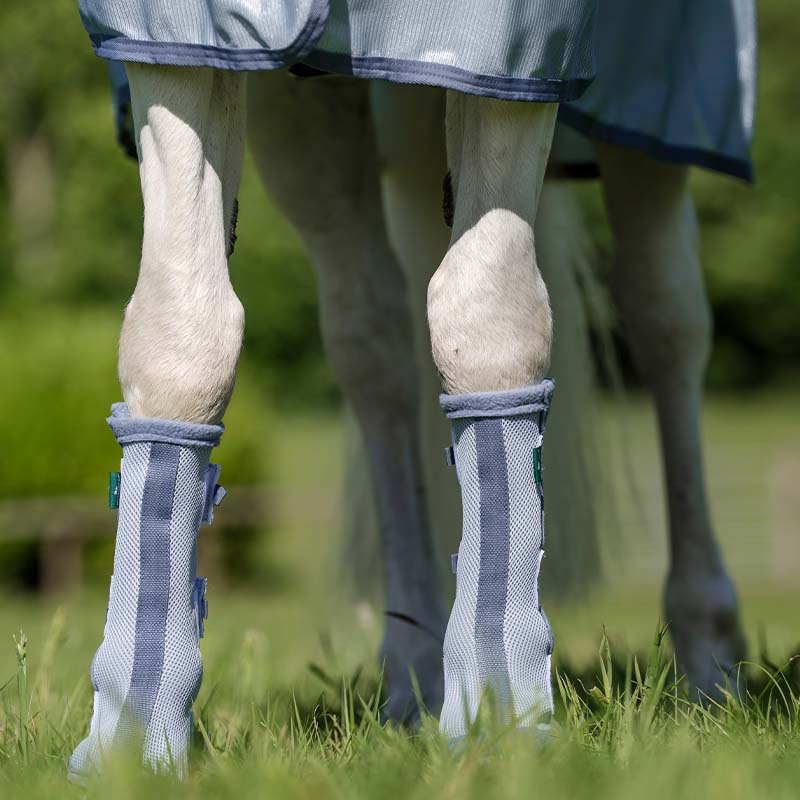 Fliegenschutzstiefel Fly Boots Hellblau/Blau/Silber