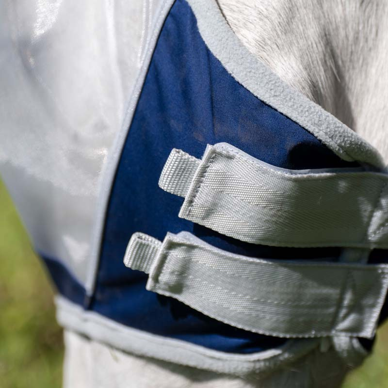 Fliegenhaube Shield Marineblau/Silber