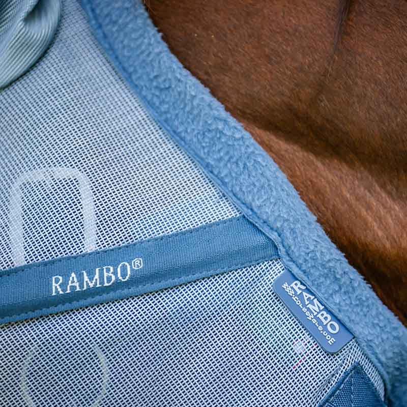 Fliegenhaube Rambo Hellblau/Blau/Silber