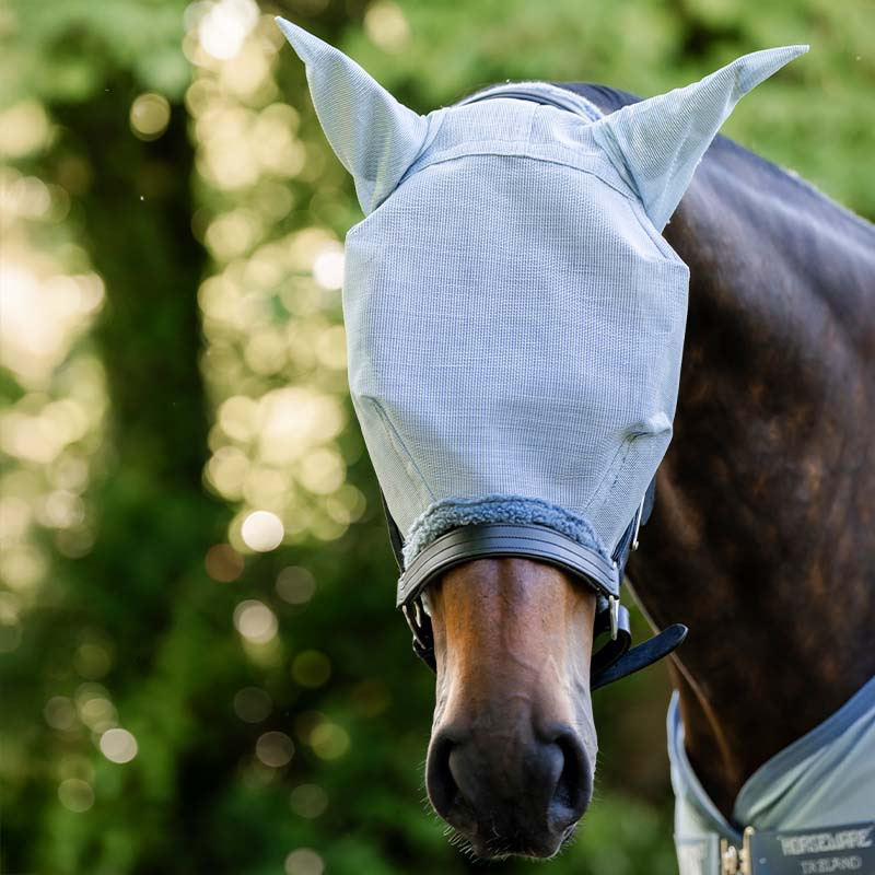 Fliegenhaube Amigo Hellblau/Blau/Silber